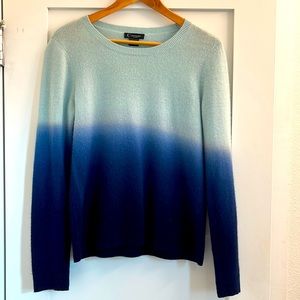 Bloomingdale’s cashmere sweater.  Ombré blue.  Size M